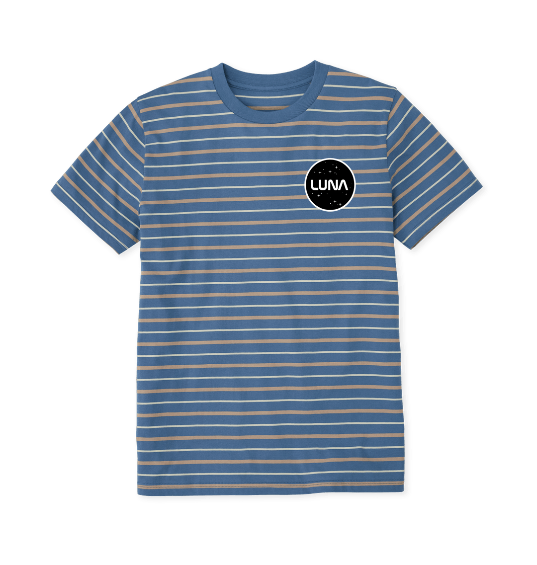 Taupe & Solent Stripes Printed Premium T-Shirt