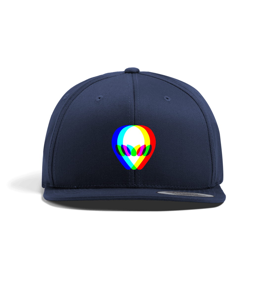 Navy Luna 3D Alien Snapback Cap