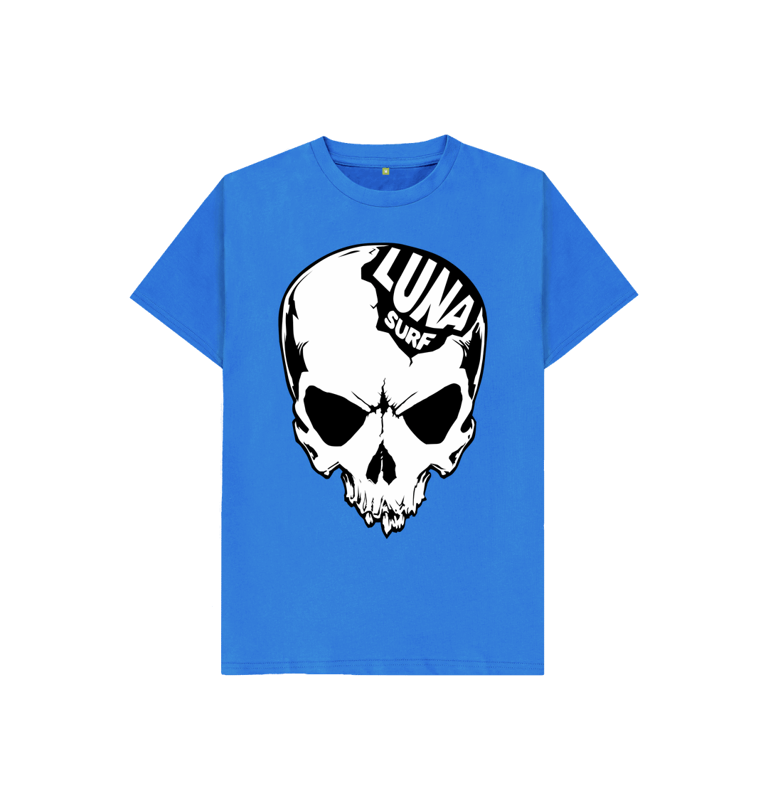 Bright Blue Kids Alien Skull Tee