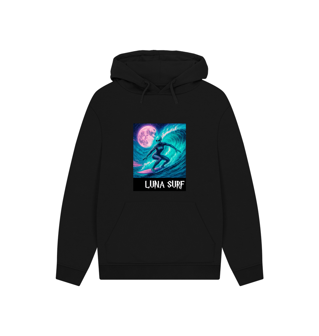 Black Printed Hoody Front