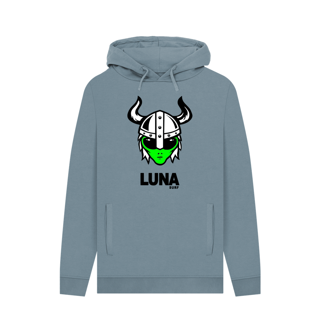 Stone Blue Printed Hoody Front