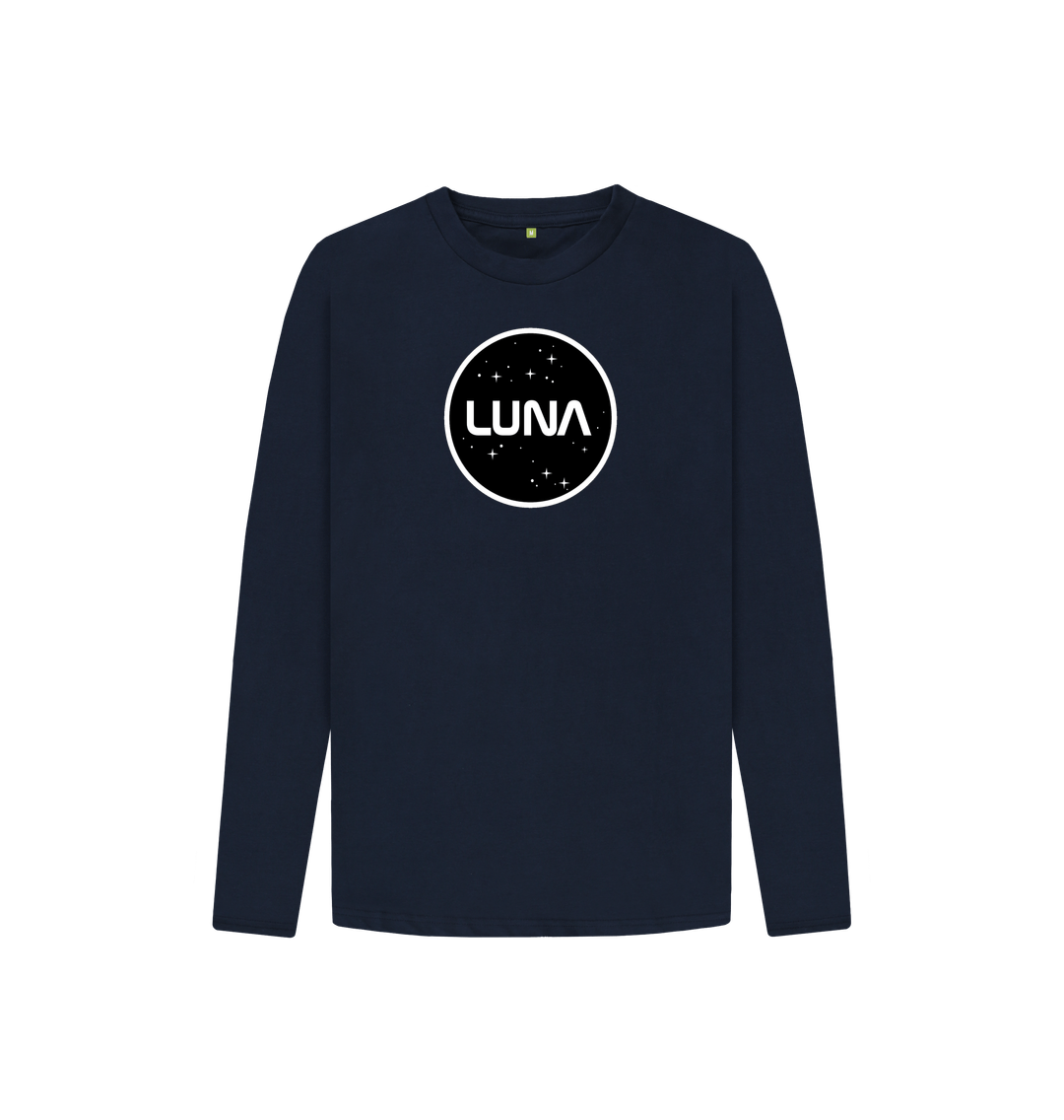 Navy Blue Kids Luna Constellation Long Sleeve Tee