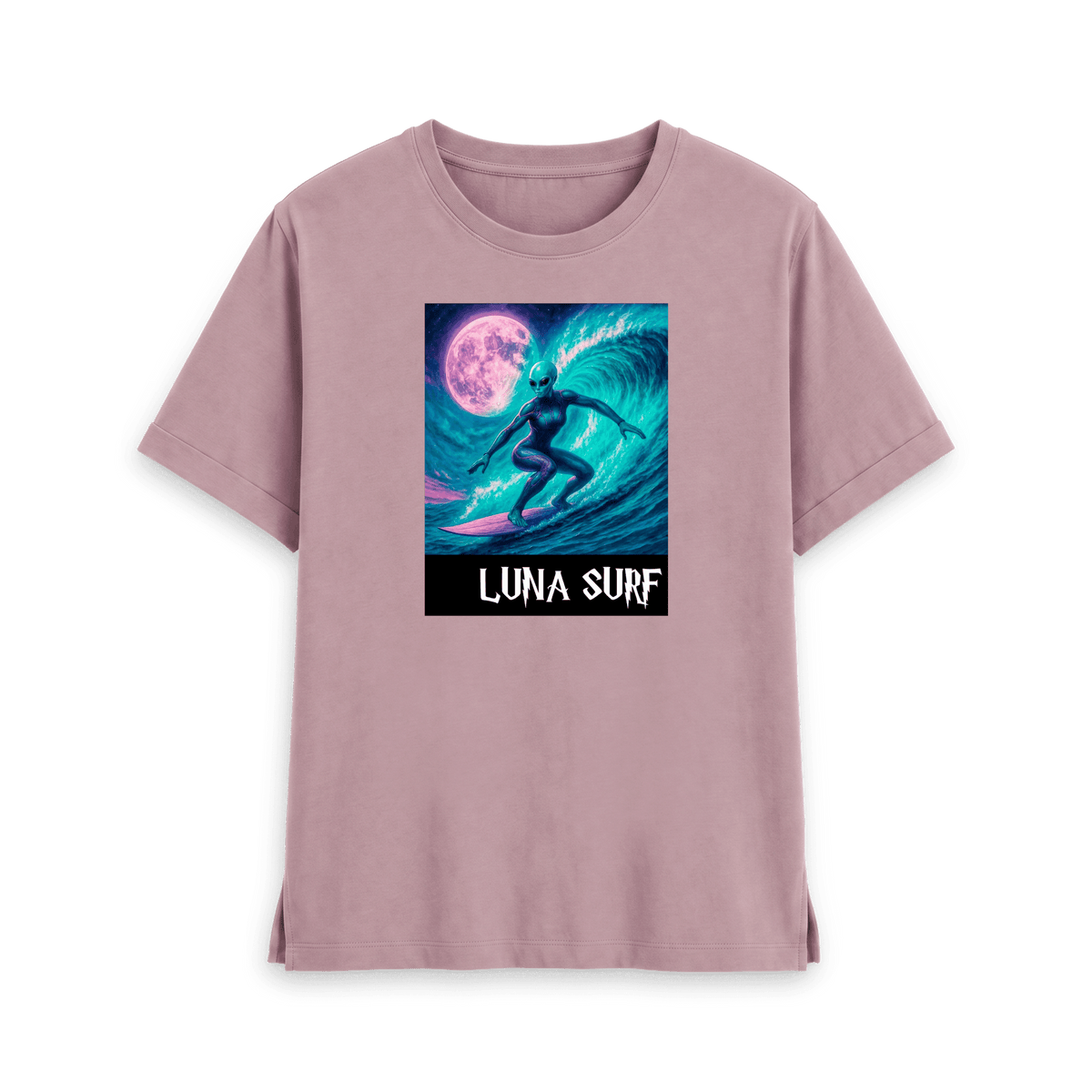 Mauve Printed T-shirt Front