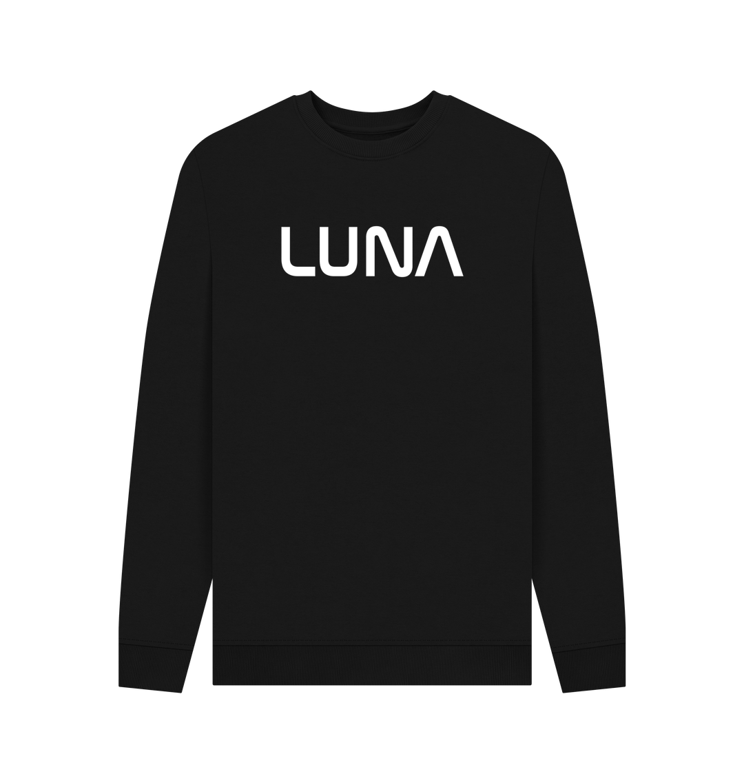 Black Printed Sweater Front