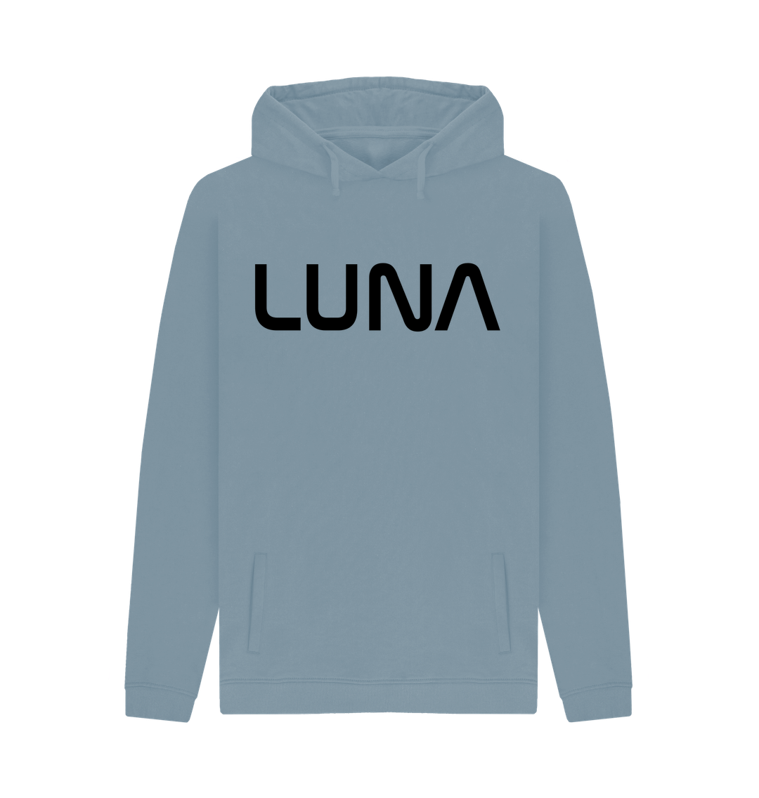 Stone Blue Printed Hoody Front