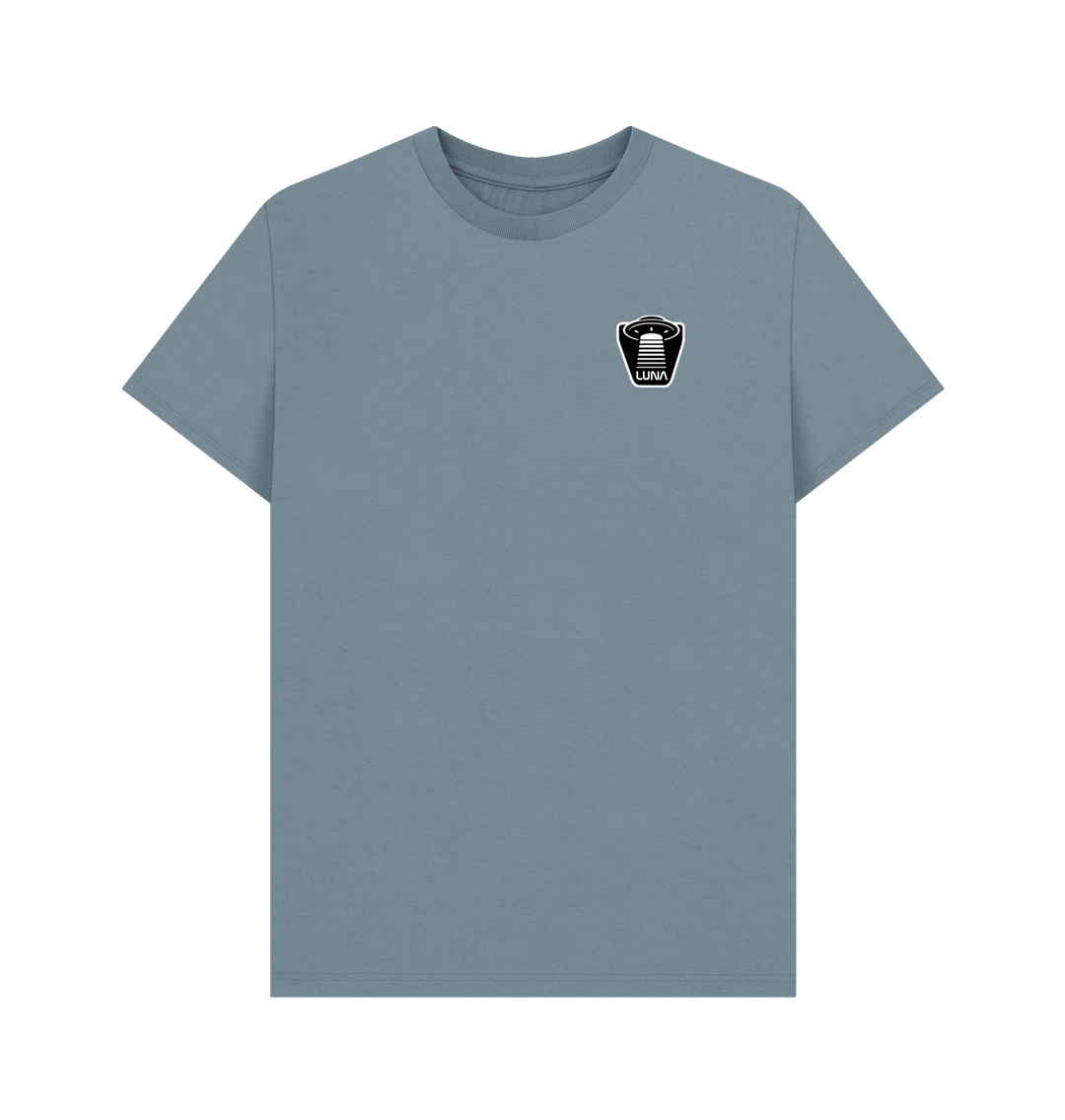 Stone Blue Mens 'UFO BEAMED' Tee | Large Back Print