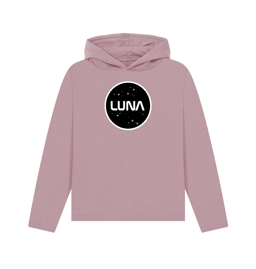 Mauve Womens Relaxed Fit Hoodie 'Luna Constellation'