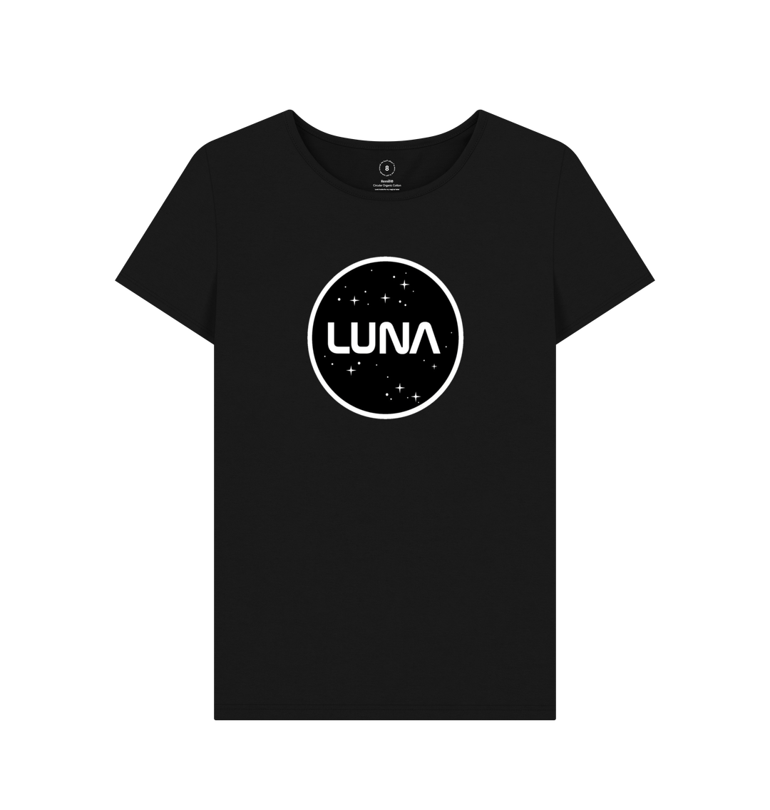 Black Recycled Printed T-Shirt Front