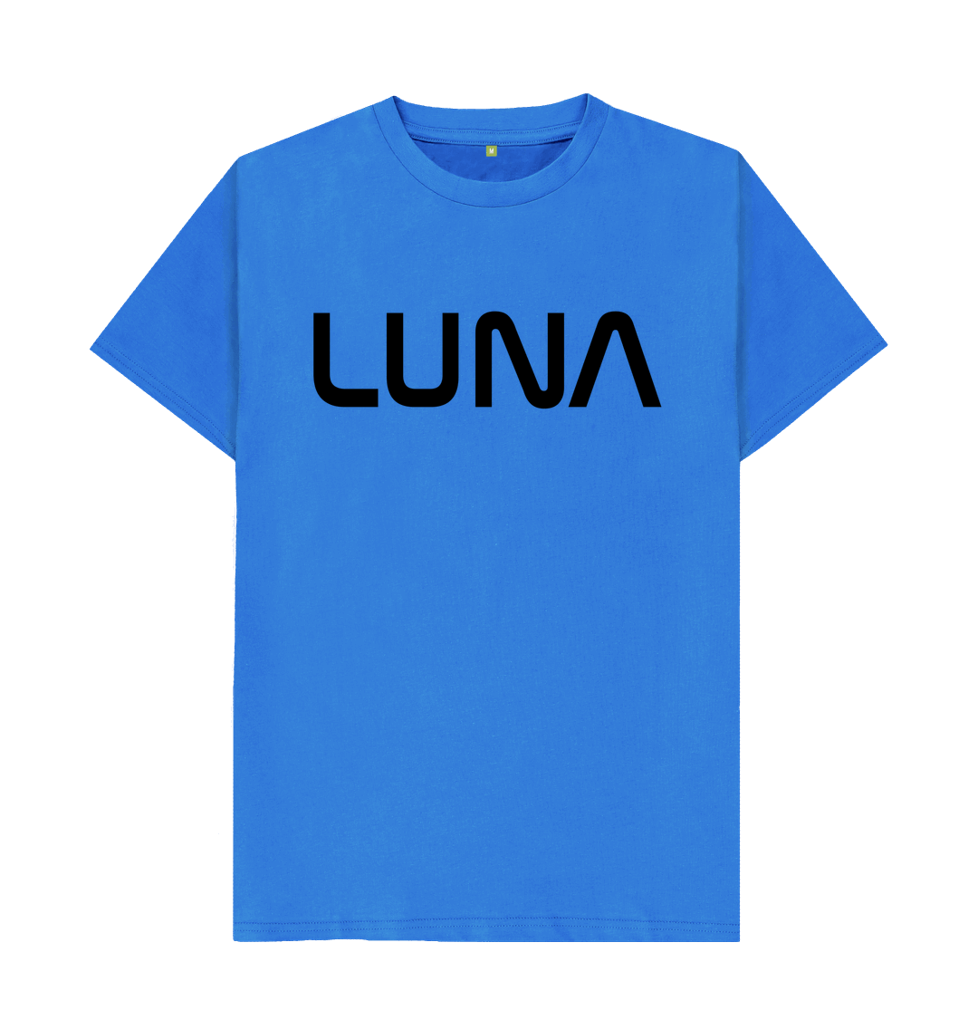 Bright Blue Mens Astro Tee Black