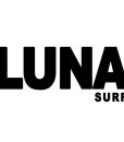 Lunasurf text logo sticker