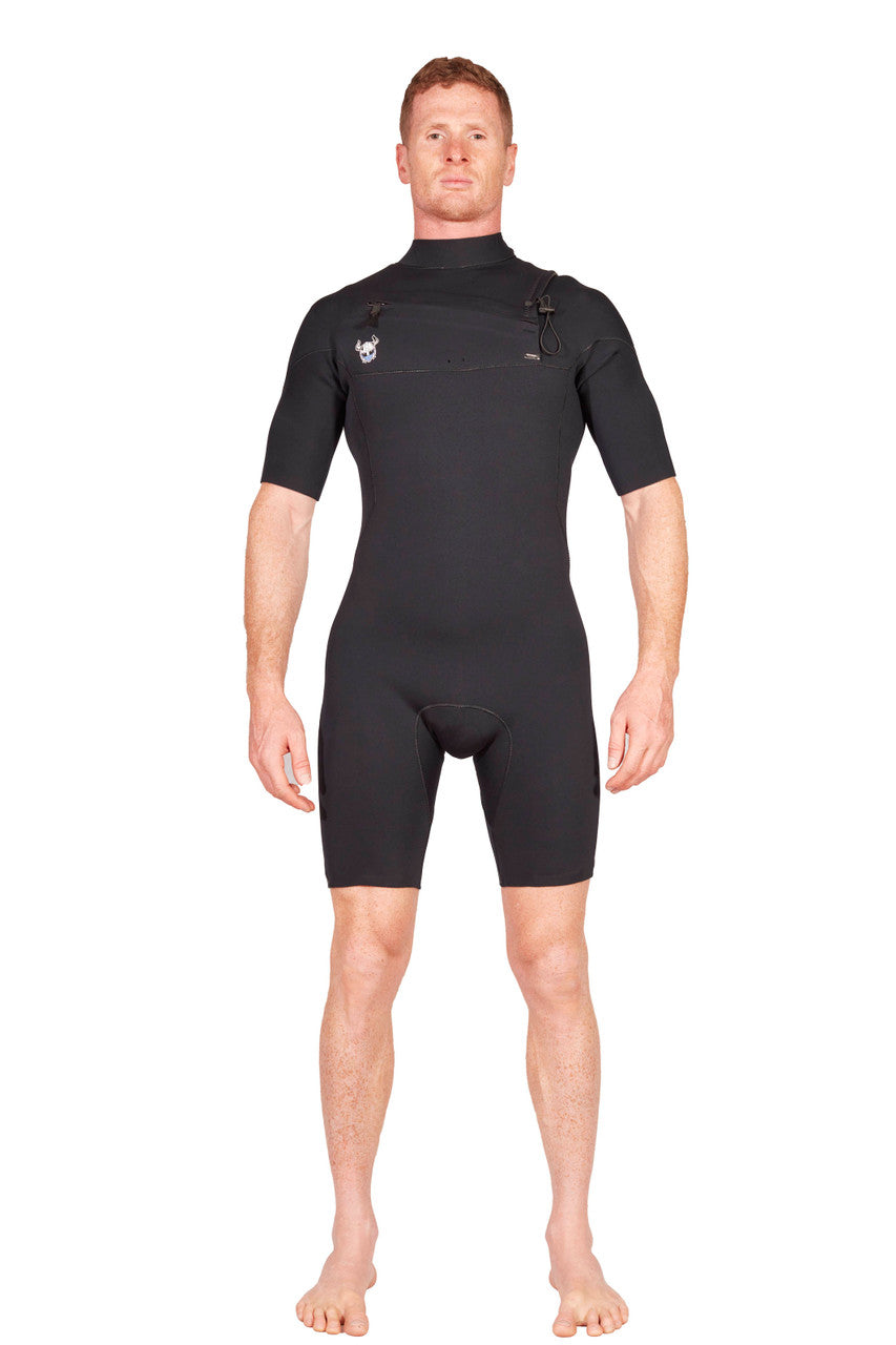 Lunasurf Traje de neopreno corto con cremallera frontal para hombre de 2 mm  Yamamoto