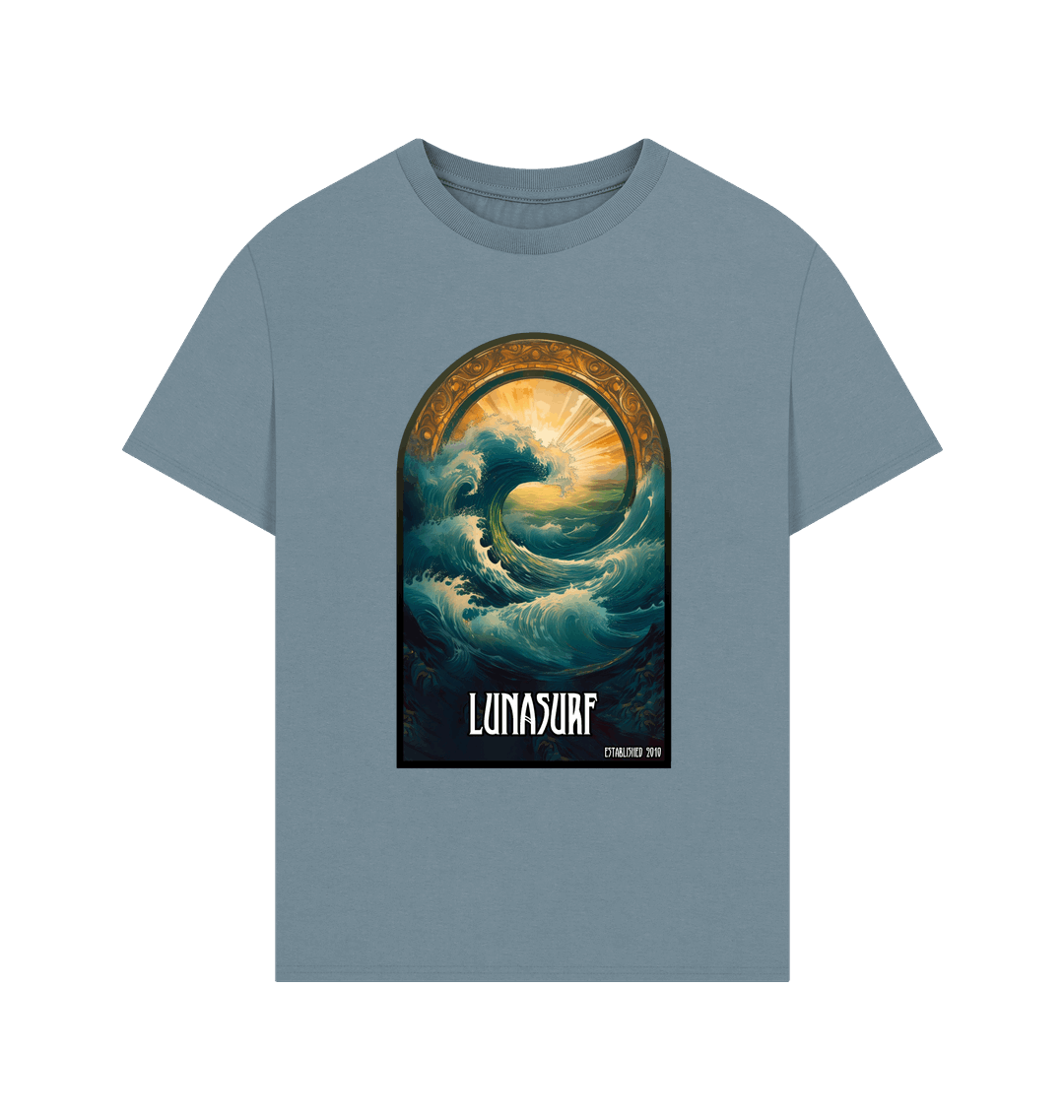 Stone Blue Printed T-shirt