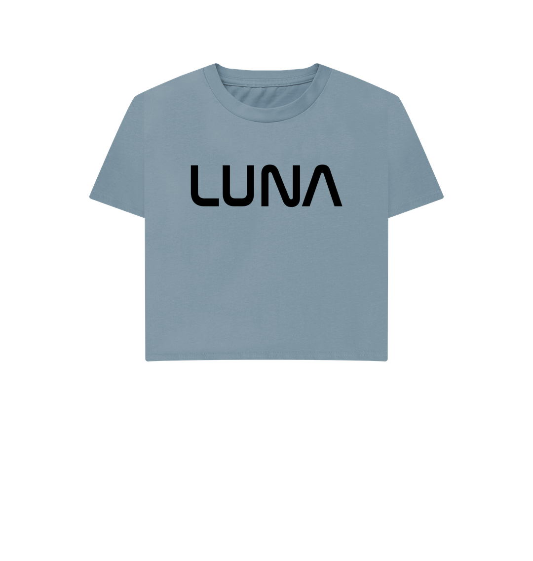 Stone Blue Printed T-shirt Front