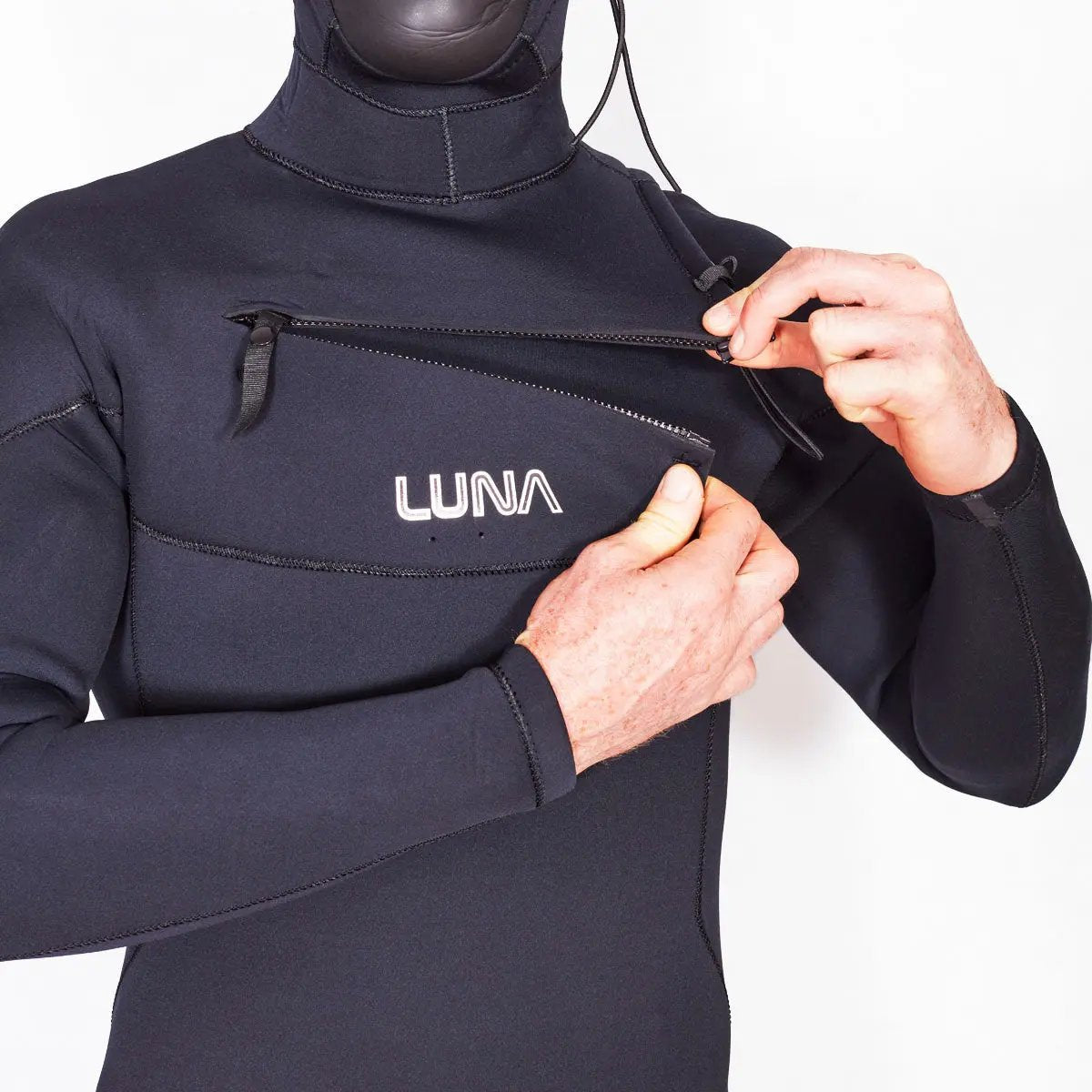 Dislocating mini front zip mens wetsuit 4mm