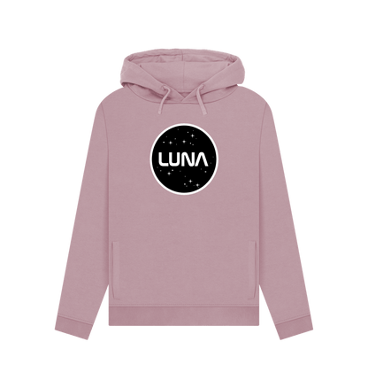 Mauve Womens Pullover Hoodie 'Luna Constellation'