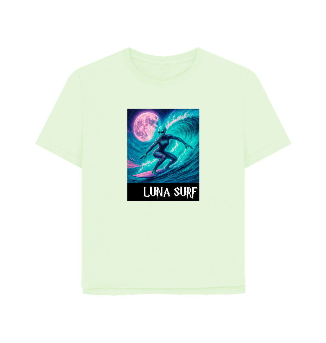 Pastel Green Printed T-shirt Front