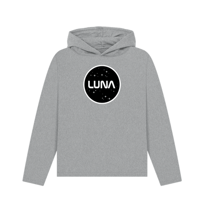 Athletic Grey Womens Relaxed Fit Hoodie 'Luna Constellation'