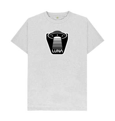 Grey Mens 'UFO BEAMED' Tee REMILL Recycled Eco Friendly Clothing Luna Surf