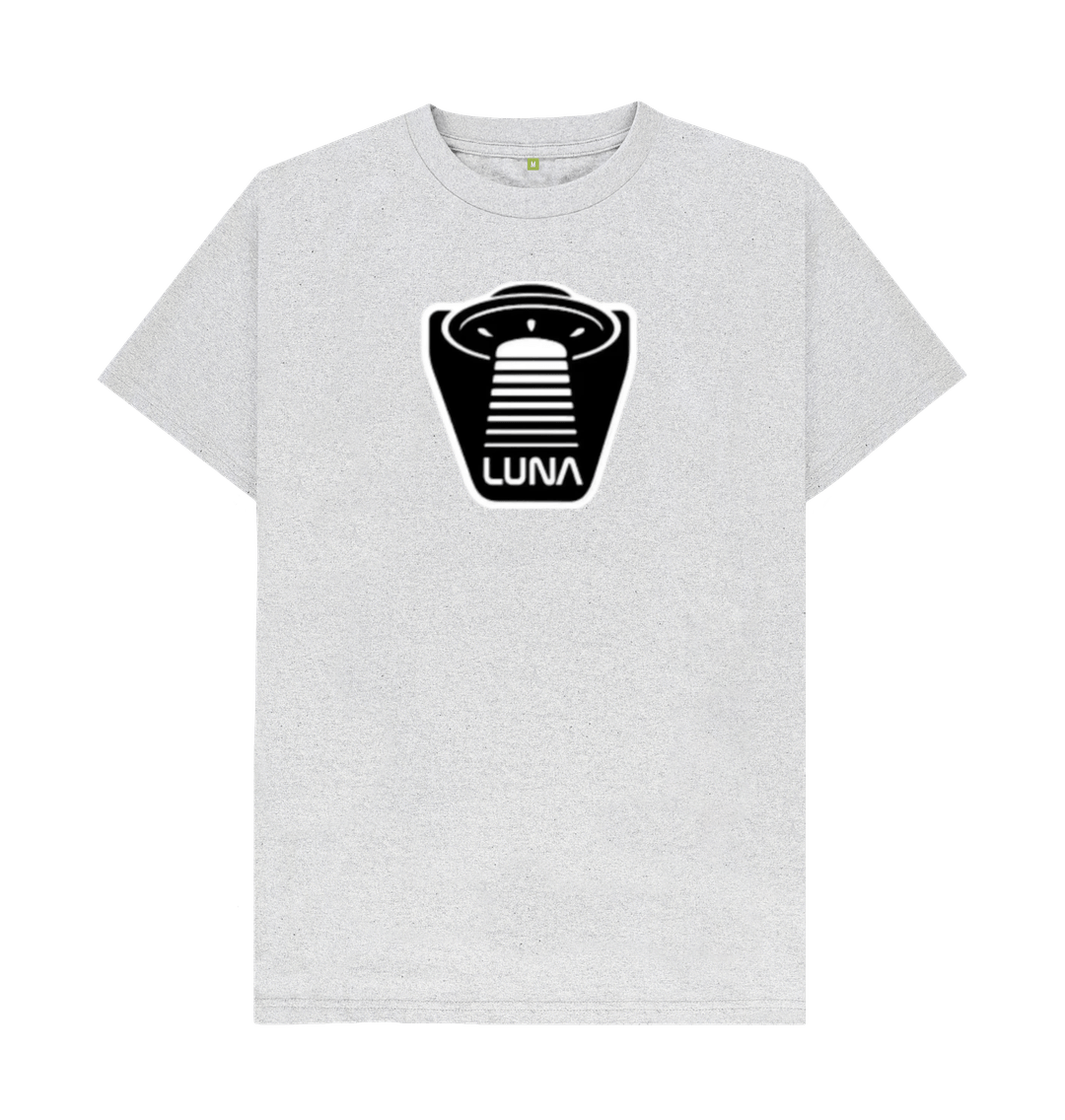 Grey Mens 'UFO BEAMED' Tee REMILL Recycled Eco Friendly Clothing Luna Surf