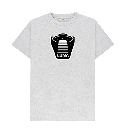 Grey Mens 'UFO BEAMED' Tee REMILL Recycled Eco Friendly Clothing Luna Surf