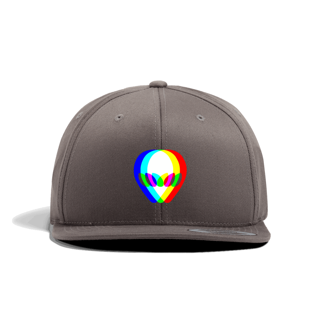 Dark Grey Luna 3D Alien Snapback Cap