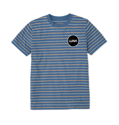 Taupe & Solent Stripes Printed Premium T-Shirt