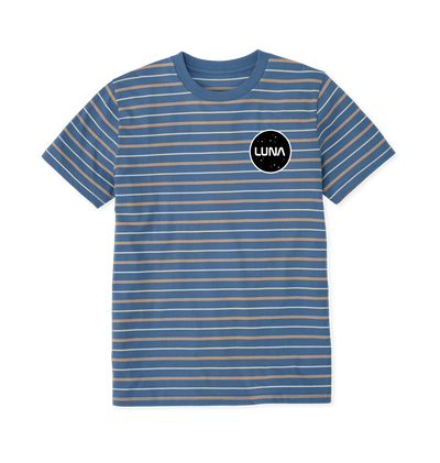 Taupe & Solent Stripes Printed Premium T-Shirt