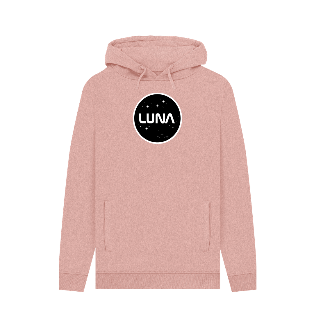 Sunset Pink Mens 'LUNA CONSTELLATION' REMILL Recycled Hoodie