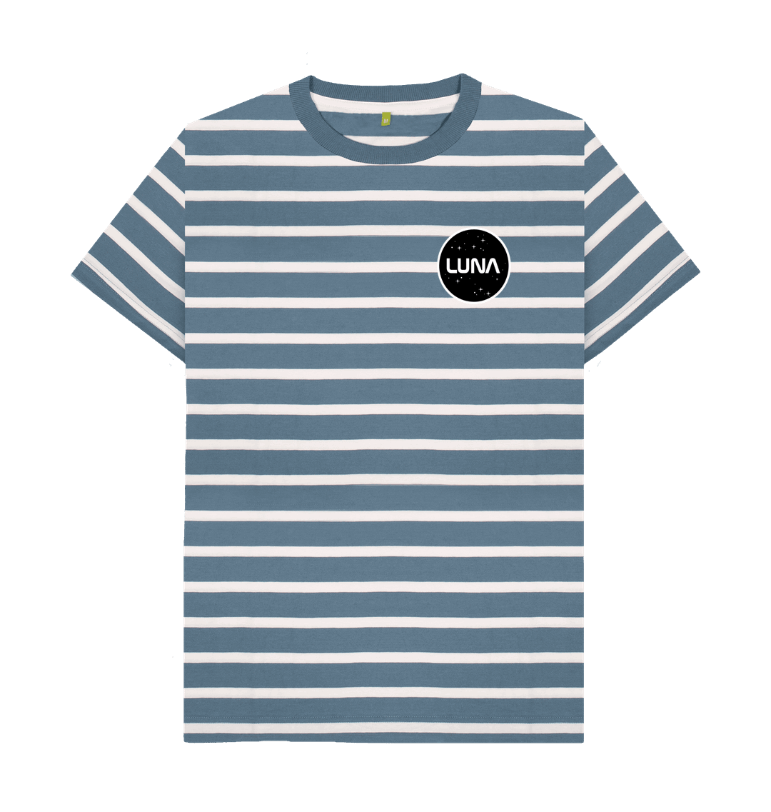Blue Stripes Printed Premium T-Shirt