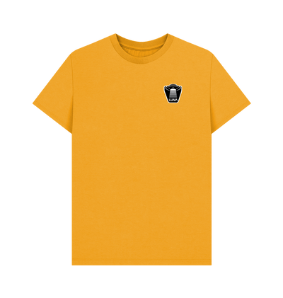Mustard Mens 'UFO BEAMED' Tee | Large Back Print