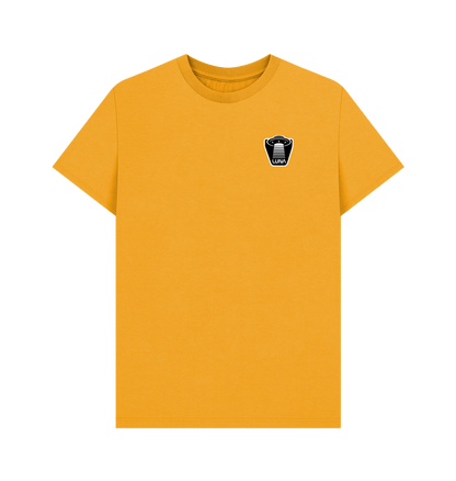 Mustard Mens 'UFO BEAMED' Tee | Large Back Print