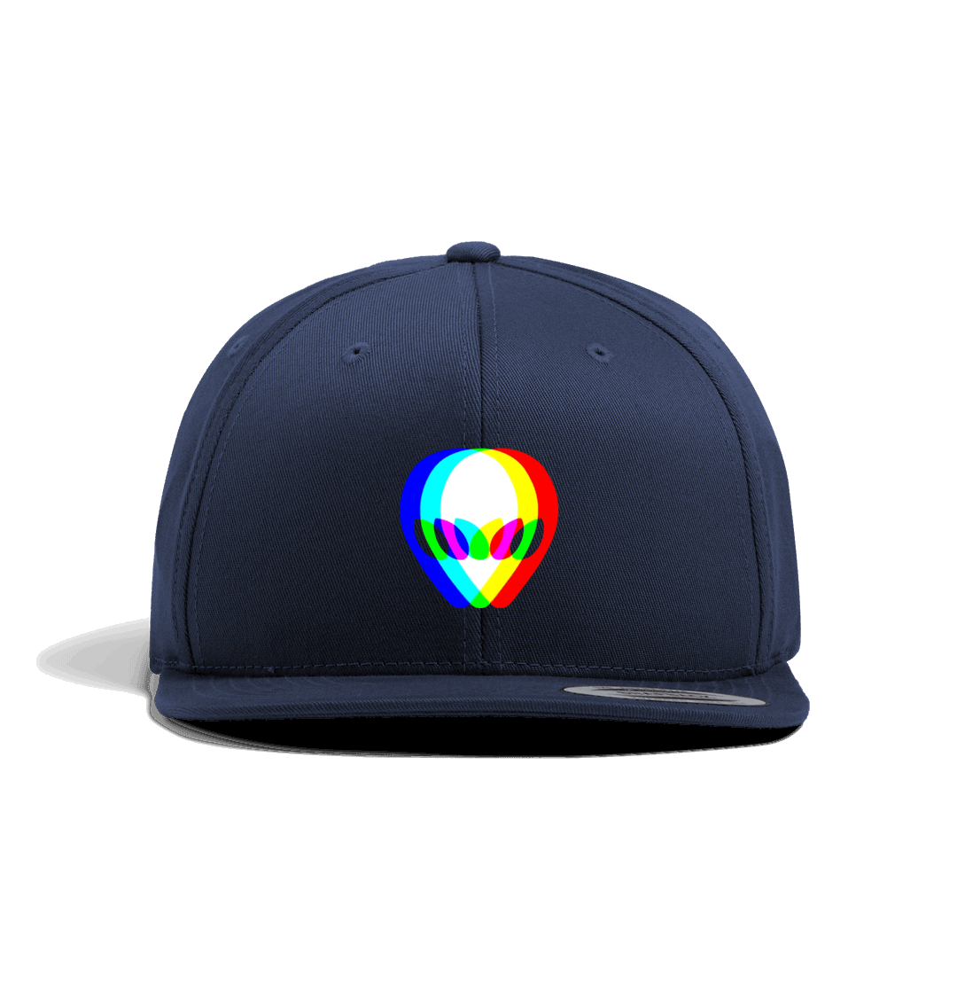 Navy Luna 3D Alien Snapback Cap