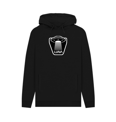 Black Mens 'UFO BEAMED' REMILL Recycled Hoodie