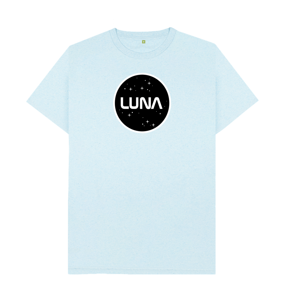 Light Blue Mens 'LUNA CONSTELLATION' REMILL Recycled Tee