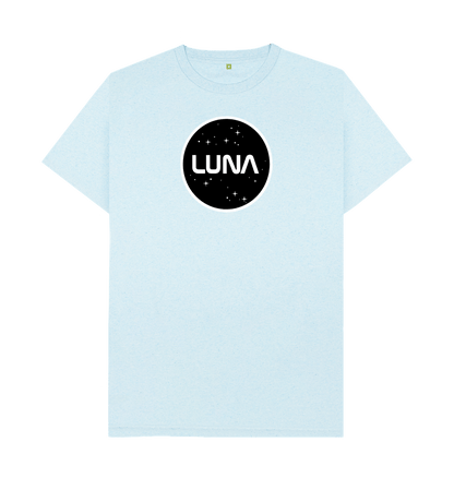 Light Blue Mens 'LUNA CONSTELLATION' REMILL Recycled Tee