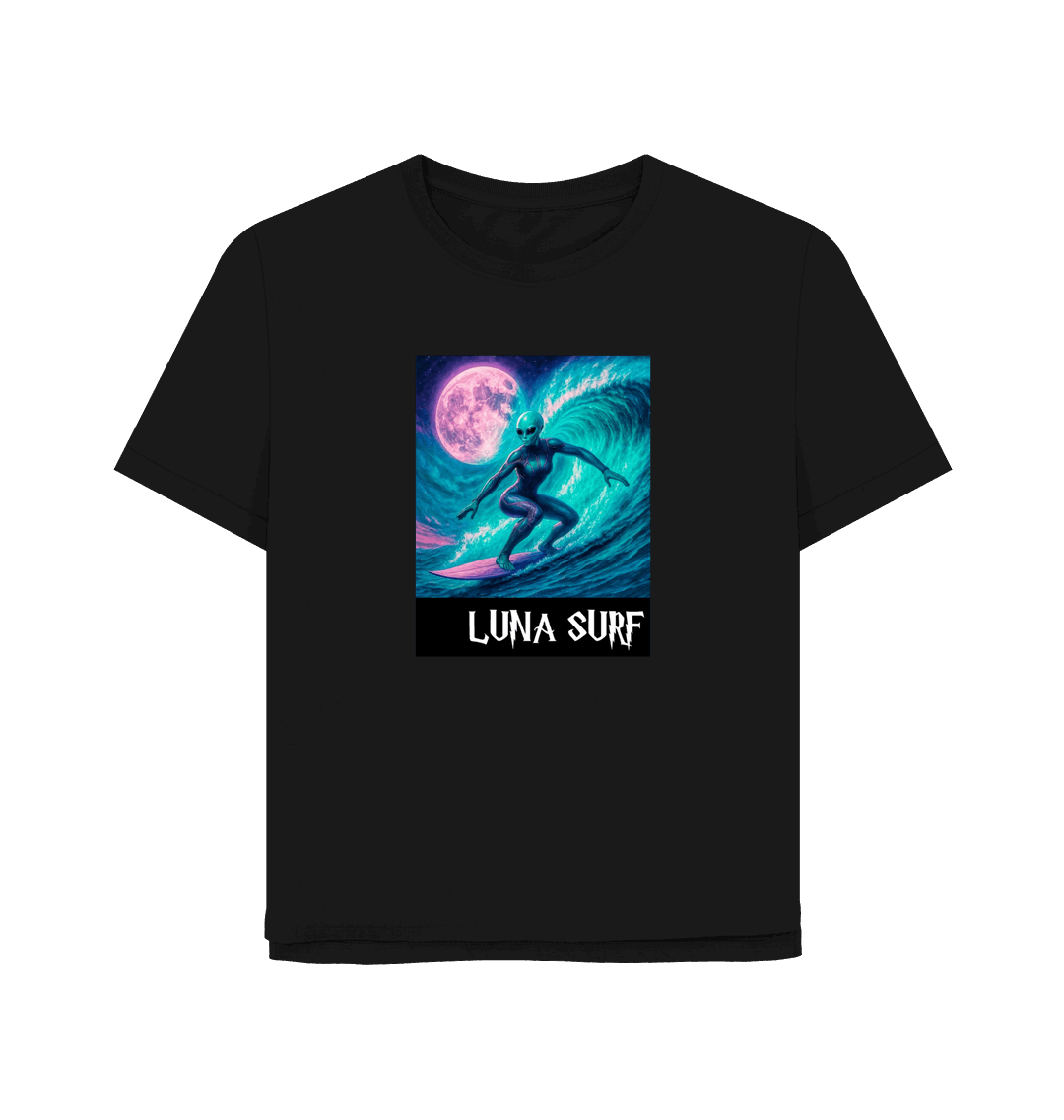 Black Printed T-shirt Front