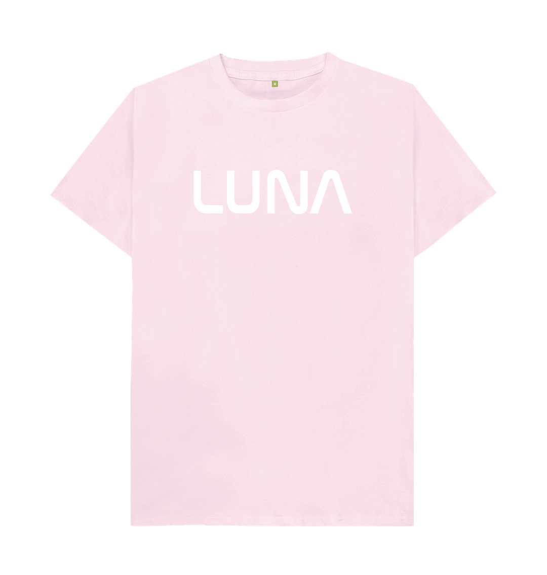 Pink Mens Astro Tee White