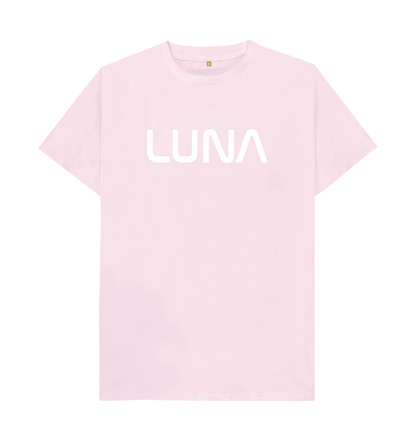 Pink Mens Astro Tee White