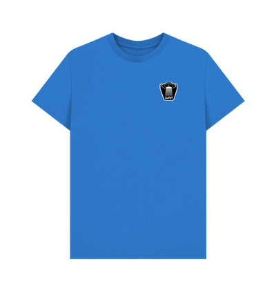 Bright Blue Mens 'UFO BEAMED' Tee | Large Back Print