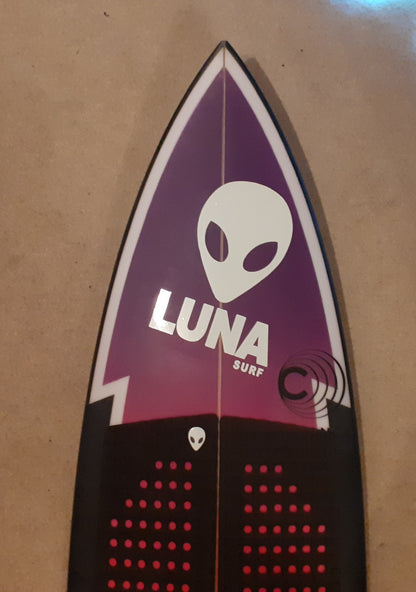 White Lunasurf Text Logo Sticker