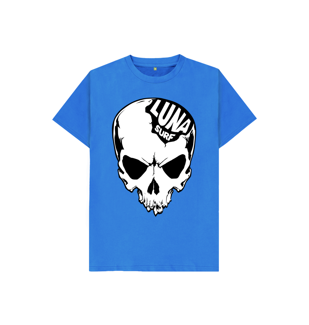 Bright Blue Kids Alien Skull Tee