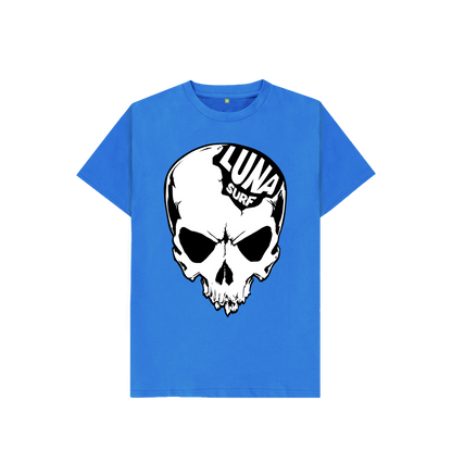 Bright Blue Kids Alien Skull Tee