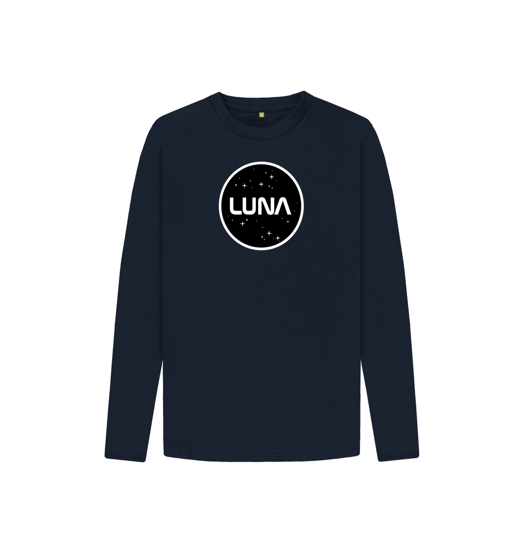 Navy Blue Kids Luna Constellation Long Sleeve Tee