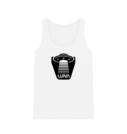 White Womens Vest Top 'UFO Beam'