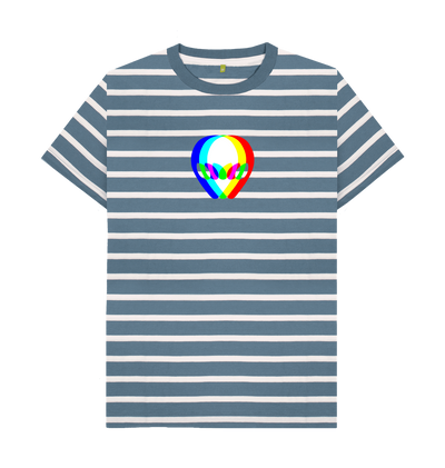 Blue Stripes Printed Premium T-Shirt