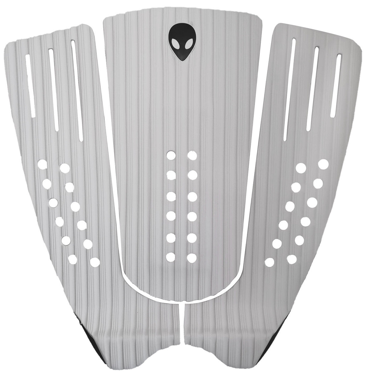 White line groove surfboard tail pad traction