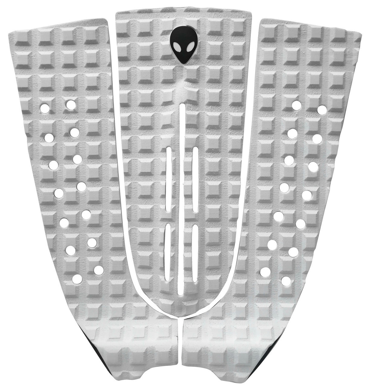 White long arch bar single square groove surfboard grip pad