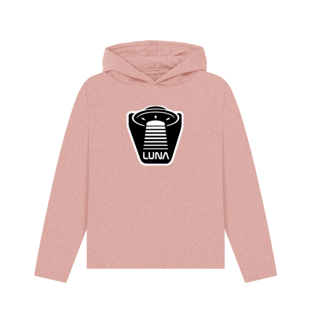 Sunset Pink Womens Relaxed Fit 'UFO BEAMED' REMILL Recycled Hoodie