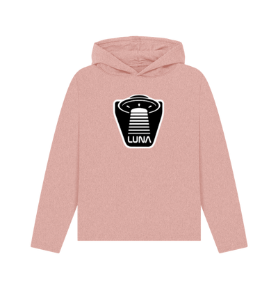 Sunset Pink Womens Relaxed Fit 'UFO BEAMED' REMILL Recycled Hoodie