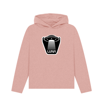 Sunset Pink Womens Relaxed Fit 'UFO BEAMED' REMILL Recycled Hoodie